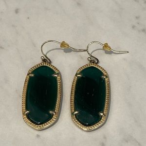 Kendra Scott Elle Earrings in Gold/Green